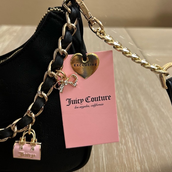 NWT Juicy Couture Princess Charming Black Shoulder Crossbody Bag Wallet VIRAL - Picture 8 of 15
